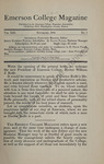 Emerson College Magazine, Vol. 13 No. 1