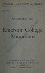 Emerson College Magazine, Vol. 14 No. 1